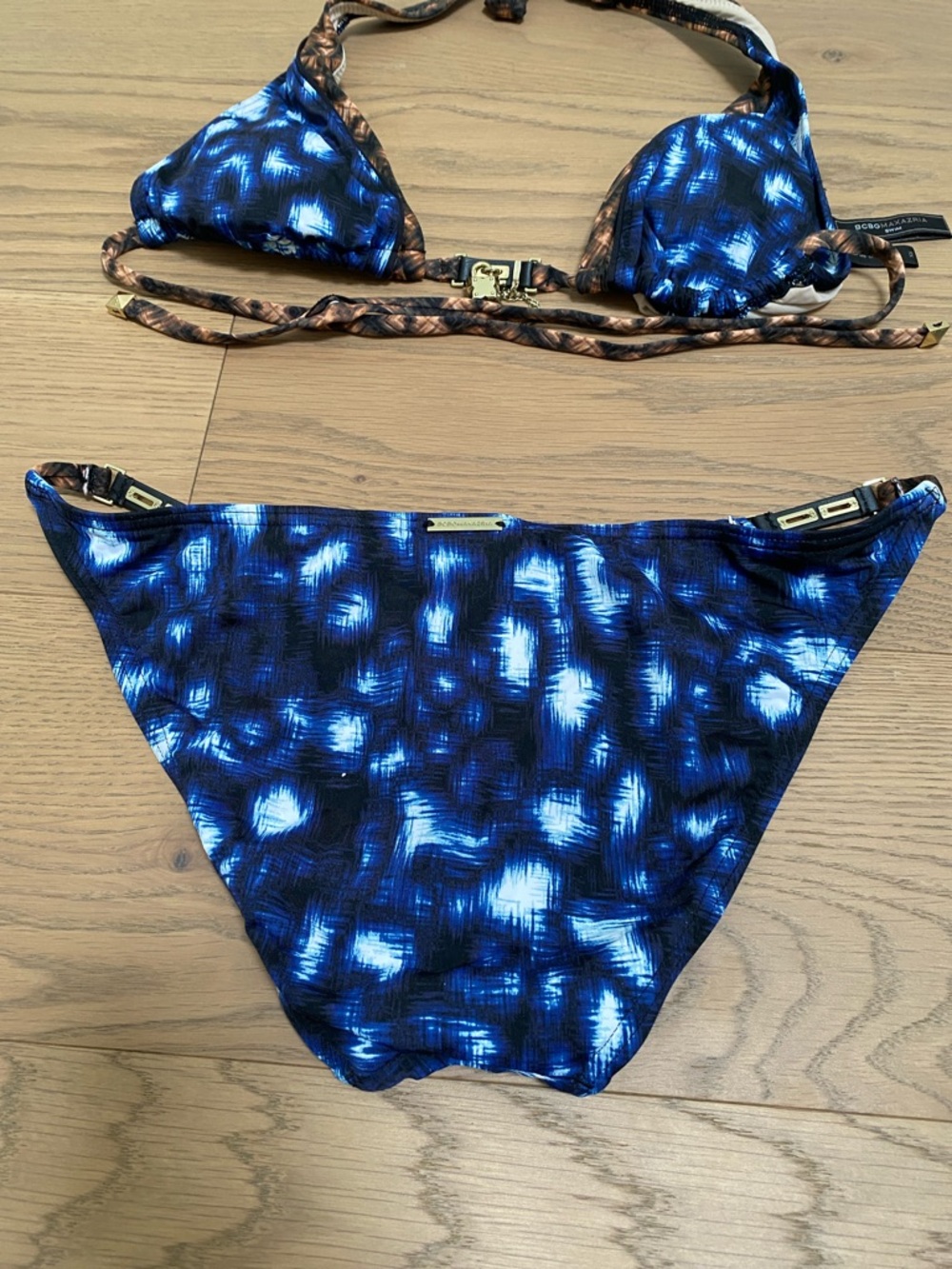 BCBGMaxAzria Bikini Set With Gold Accents - Picture 9 of 14